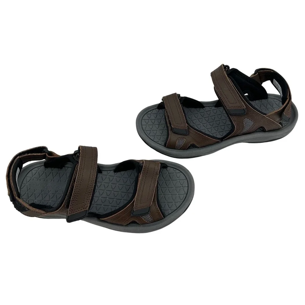 Eddie Bauer Hank Men's Brown Leather Athletic Hiking‎ Sandals Size 9M 77057